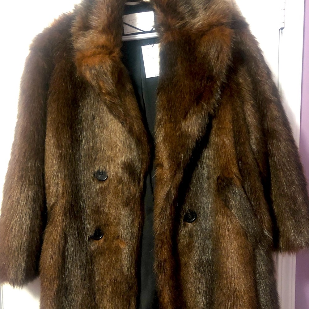 Zara Faux Fur Coat